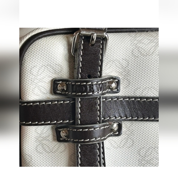 LOEWE Anagram Canvas Satchel with Removable Belt & Crossbody Pouch – Authentic - Picture 14 of 16